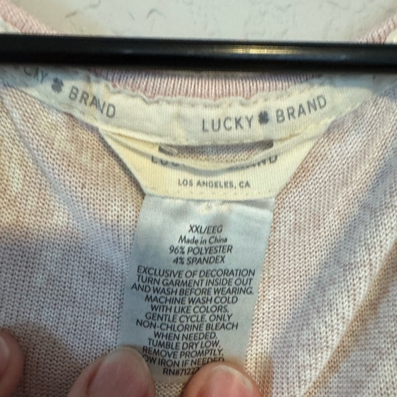 Women's Lucky Brand Pink Paisley Tank Top XXL - Picture 2 of 3